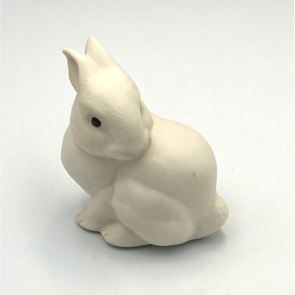 Cybis Bunny Rabbit White Matte Porcelain Bisque Figurine Made in USA Mr Snowball